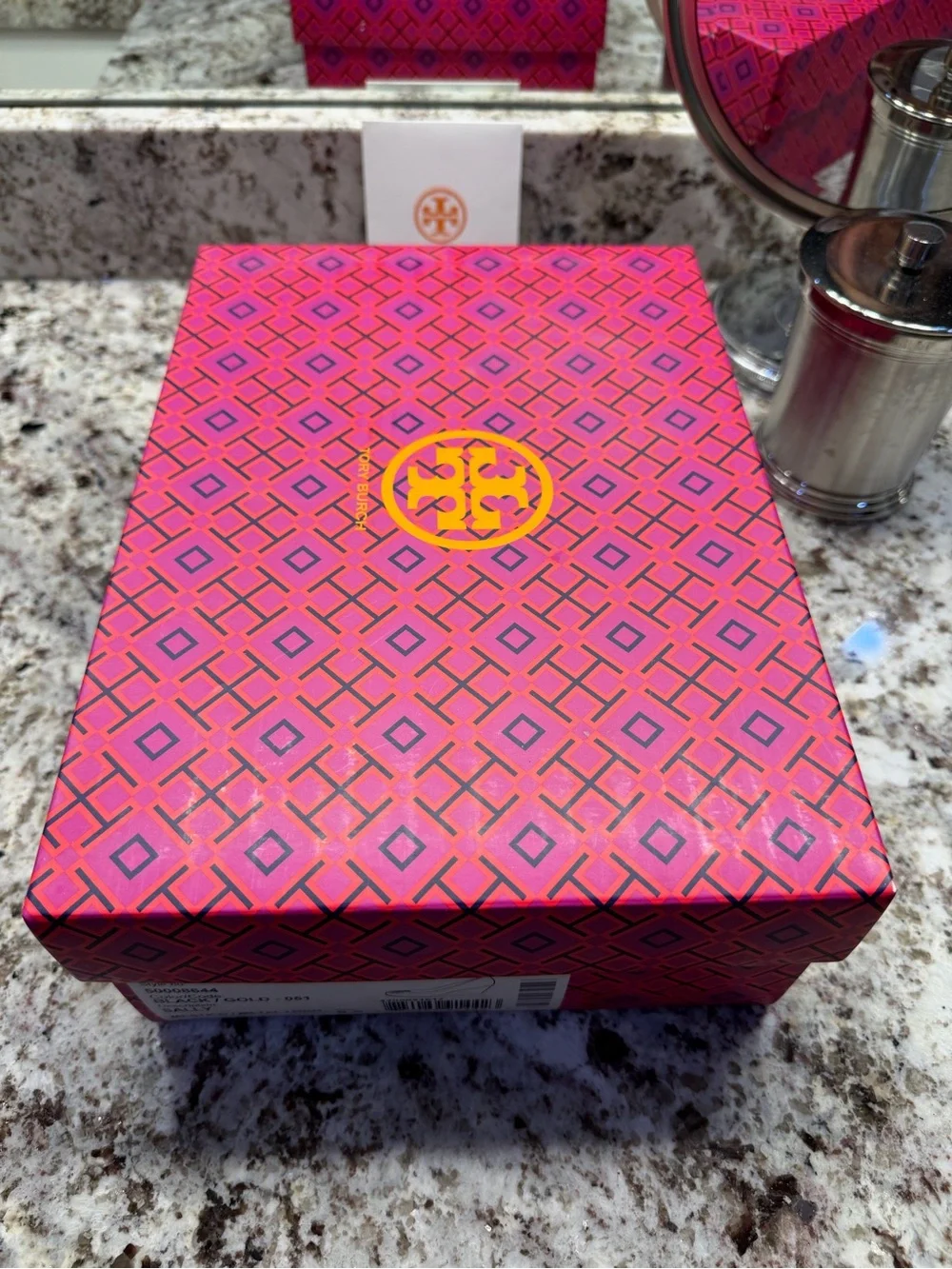 Tory Burch Black Leather Wedge Pumps with Gold Logo Medallion
